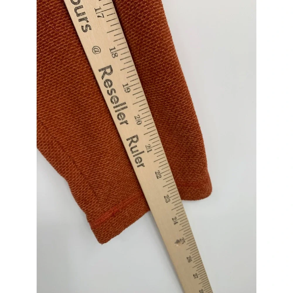The North Face Sweater Mens Large Orange 1/4 Zip Pullover Textured Fall Preppy
